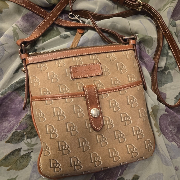 Dooney & Bourke Brown Leather-Trim Crossbody Bag - Picture 2 of 5